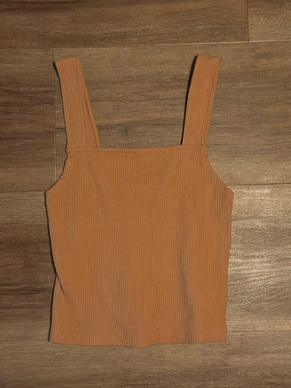 American Eagle Women’s Cropped Ribbed Square-Neck Tank Top